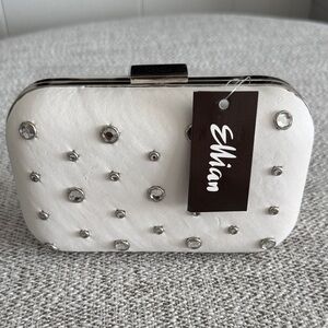 White Studded Clutch